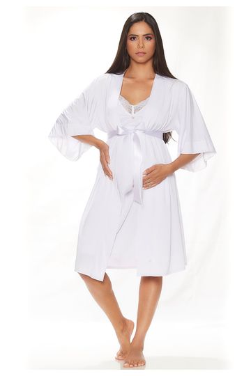 Branco em Maternidade - Conjuntos - Robe e Camisola – bambolla